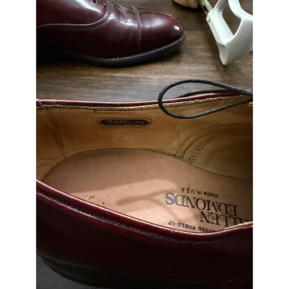 Allen Edmonds 8 C Park Avenue Burgundy EUC Leather Soles $450 USA Made main image 8
